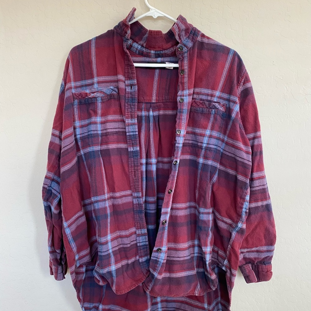 BDG burgundy flannel